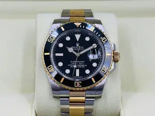 【鐘點站名錶】Rolex 勞力士 116613ln 半金黑水鬼 40mm