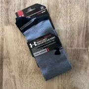 Under Armour Hockey Socks Compression Liner Mens Size M 4-8.5 Grey 1 Pair