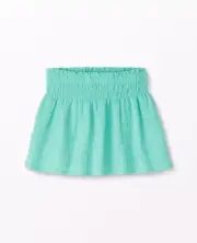 NWT Hanna Andersson Smocked Skirt Cotton Muslin Lined Tidepool Green Mint 130/8