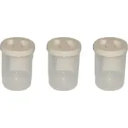 3x Homeleisure Screwtop 1.0L Plastic Container Pantry Storage Jar w/Lid Assorted