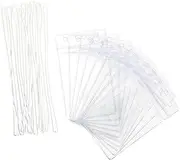 minkissy 10Pcs Clear PVC Luggage Tag Holders with Long Strap Id Card Sleeves for Travel Durable Luggage Tag Protectors for Frequent Travelers and Business Use