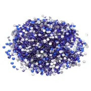 SS10/1440Pcs Glass Diamante Rhinestone, Man Made Gems, Dark Blue