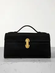 [Savette] Savette - Symmetry Pochette Glossed-leather Tote - Black - One size One size Black