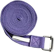 WUISOLQP Soft and Comfortable Yoga Strap for Beginners Made with Pure Cotton Washable Yoga Stretching Strap Yoga Stretch Strap, Pale Purple