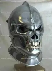 Steel Medieval Demonic Face Helmet Battle-ready Knight Helmet 18 Gauge gift