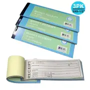 3 Pack Carbonless Cash Money Rent receipt record book 2 part 50 sets duplicate