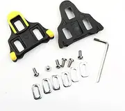 SPD Road Bike Cleats for Shimano Speed-SL SM-SH10 SH11 SH12 Cleats- Indoor Outdoor Peleton Spin Cycling Pedals Cleat & Bicycle Clips Set