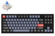 Keychron Q3 80% RGB Gateron G Pro Blue Fully Assembled w/ Knob Hot-Swappable QMK Custom Mechanical Keyboard Carbon Black