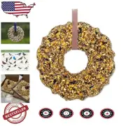 Handcrafted 9 Inch Birdseed Wreath - Attract Blue Jays & Cardinals Effortlessly!