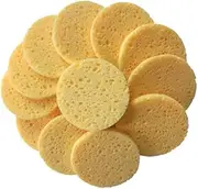 Healeved Skin-friendly 20pcs Makeup Cotton Pads Round 80x8mm Reusable Makeup Remover Face Cleaning Sponges Soft Sponge Cushion for Daily Use