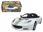 Lotus Evora S Matt White with Black Top and Gray Stripes "Satin Paint" Series 1/