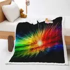 Beautiful Shining Colorful Light 3D Warm Plush Fleece Blanket Picnic Sofa Couch