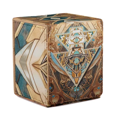 Custom yugioh Millennium Puzzle deck box and dice