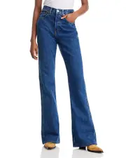 Re/Done The Riding High Rise Long Bootcut Jeans in Faded Rider
