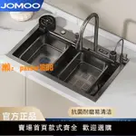 【可開發票】JOMOO/九牧槍灰色家用大單槽手工加厚廚房洗碗洗菜單槽套裝包郵