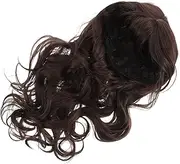 OATIPHO Long Wavy Wig Synthetic Hair Wigs Highlight Wig with Bang Wigs with Bang Brown Wig with Bang Synthetic Wavy Wigs for Women Wavy Wig for Women High Temperature Wire Light Brown
