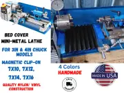 Mini Metal Lathe Bed Cover - Magnetic - 3 or 4in Chucks - 7x10, 7x12, 7x14, 7x16