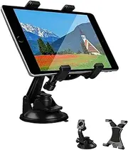 Car Tablet iPad Holder Mount, Suction Cup Tablet Holder Stand for Car Windshield Dash Desk Kitchen Wall Compatible with iPad Mini Air Samsung Galaxy Tab A S Series All 7-10 inches Tablet
