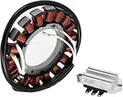 LINGYAO ​​15/20 Amp Stator Kit for Kohler CH11-CH25, CV11-CV22 Engines 15-25HP - OEM 237878-S 54-755-09-S Replacement with Voltage Regulator, Fit K161-K341 K482 K532 K582​​