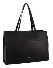 [PIERRE CARDIN] Leather Tote Bag in Black