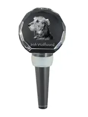 Irish Wolfhound Thick Wine Stopper With Dog Art-Dog