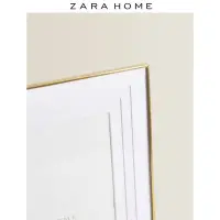 在飛比找Yahoo!奇摩拍賣優惠-現貨熱銷-相框Zara Home 金色簡約復古創意照片支架擺