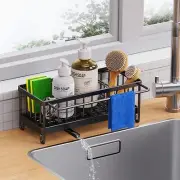 Kitchen Sink Caddy Organizer, Sponge Holder for Kitchen Sink with Auto Draini...
