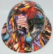 New Full Brim Hard Hat Custom Hydro Dipped TRUMP. Free Shipping