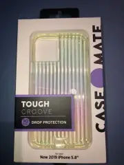 iPhone 11 Pro Case-Mate Tough Groove Iridescent Clear New