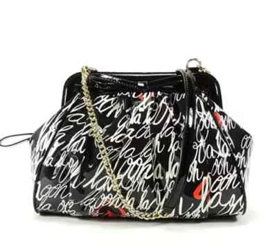 KATE SPADE OOH LA LA LIZZIE HANDBAG PURSE LADY JAMES BLACK PATENT LEATHER NWT