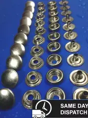 Stainless Steel Snap Press Stud Fasteners 20 Sets Durable Marine Canopy Snap