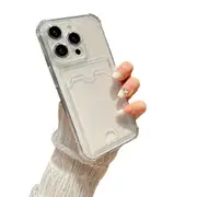 For Samsung S21U mobile phone case card slot mobile phone case transparent four corners all-inclusive Samsung S23plus protective case