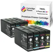 8 Pack (2BK,2C,2M,2Y) Compatible Ink for Epson 786XL for Epson Workforce Pro WF-4630 Workforce Pro WF-4640
