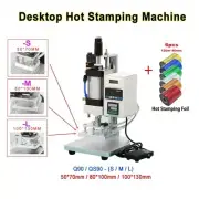 Desktop Stamping Machine Aluminum PVC Leather Bronzing Device Foil Gilded Peper