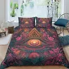 Doona Cover Set The Eye of God Printed Bedspreads Boy Man Home Textiles36