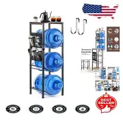 Compact 3-Tier Water Bottle Rack for Kitchen and Office - Holds 5 Gallon Jugs