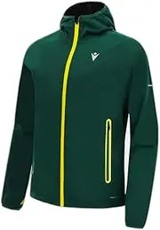 [Macron] Men's Run Fcc Caleb Rain Jacket Light Man Dgrn/YEL