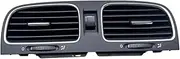 5K0819728N Black Chrome Dash Board Center AC Air Outlet Vent Compatible for VW Golf MK6 R32 GTI 2011 2012 2013 Compatible for Jetta Variant 5KD819728