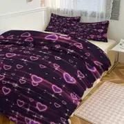 a2403 Kuromi Cute Cartoon Character Duvet Cover Set Bedding Set 1 Duvet Cover And 2 Pillowcases 3D Cartoon Printed Comfortable And Ultra Soft Bed Set