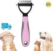 Double-Sided Pet Hair Removal Comb Shedding Comb and Dematting Tool for Grooming