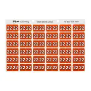 Avery 22 Side Tab Colour Coding Label Dark Orange (180pk)