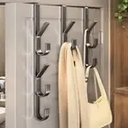 Free-Punch Metal Hook Over The Door Handbag Storage Rack Hat Coat Hanger Home