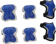 Happyyami 1 Set Protective Gear Elbow Babies Knee Guards Wrist Guard Gears Football Youth Pad Skating Knee Brace Green Wrist Protector Blue High Density Foam