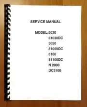 Janome Model N2000 Sewing Machine Service Manual Printed Comb Bound