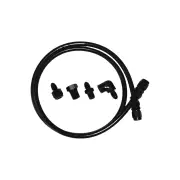Aeroflow Black Nylon Outer Stainless Steel Braided Line Gauge Kit -4AN 0.9M 3 Ft
