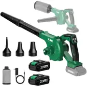 K I M O. Cordless Leaf Blower and Vacuum Combo 4 in 1, 3 Nozzles for Inflation a