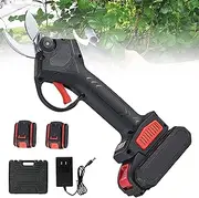 48V Professional Cordless Electric Pruning Shears, Lithium Battery Tree Branch Pruner 30mm Cutting Diameter, Power Pruner Scissors Tools,2*Battery