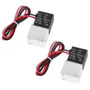 2PCS 1/4" Fast Response Electric Solenoid Valve Air Water DC 12V Normally Closed