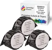Cartridge Planet 3 Pack Compatible Address Label Roll for Dymo SD99010 S0722370 28mm x 89mm 130 Labels for Dymo LabelWriter 450 450 Turbo 450 Twin Turbo 450 Duo 4XL SE450 310 320 330 400 SE300 Wire…