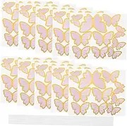 FUNOMOCYA 10 Sheet Trimmed Butterfly Cake Toppers Delicate Cupcake Picks for Birthday and Wedding Decorations Elegant Cake Decor for Parties